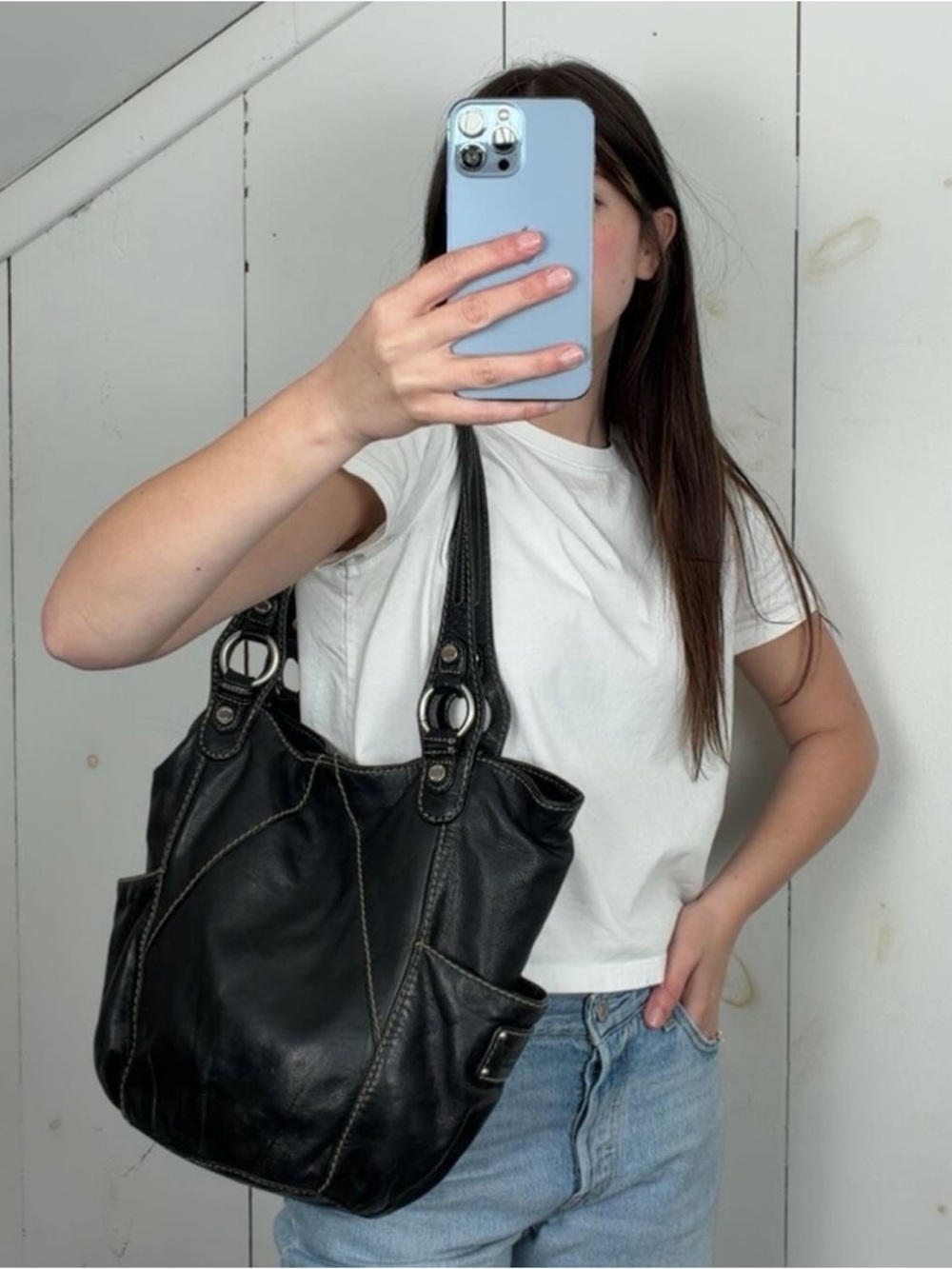 Black tote bag